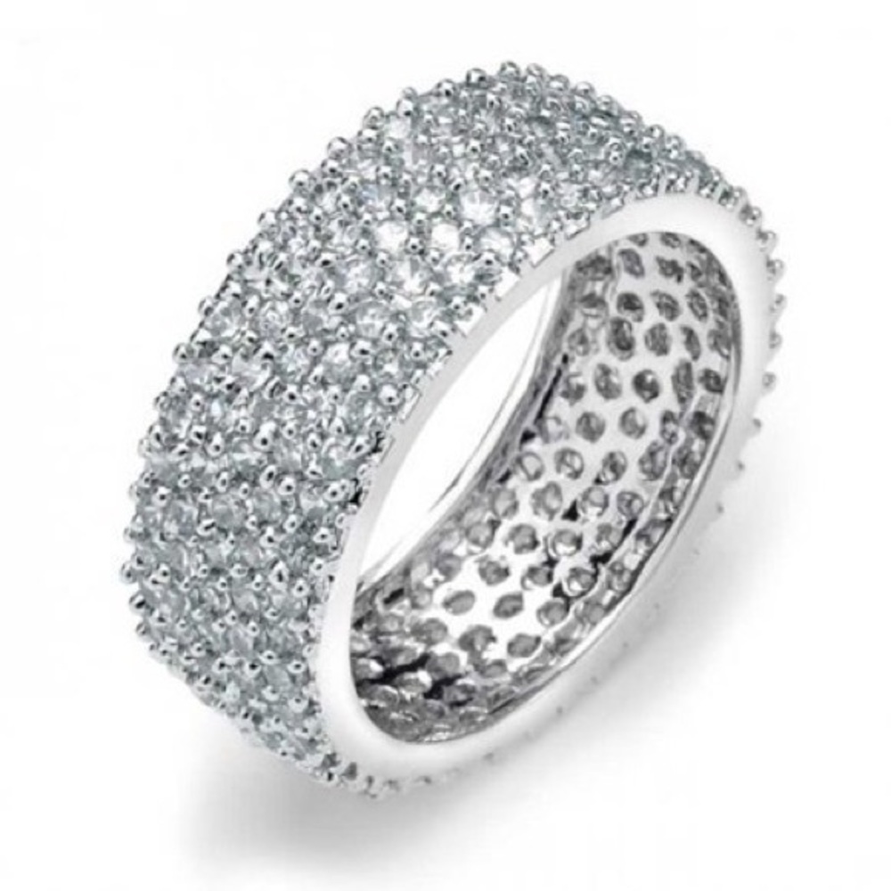 Stunning Eternity 5 row eternity band pave CZ
💍